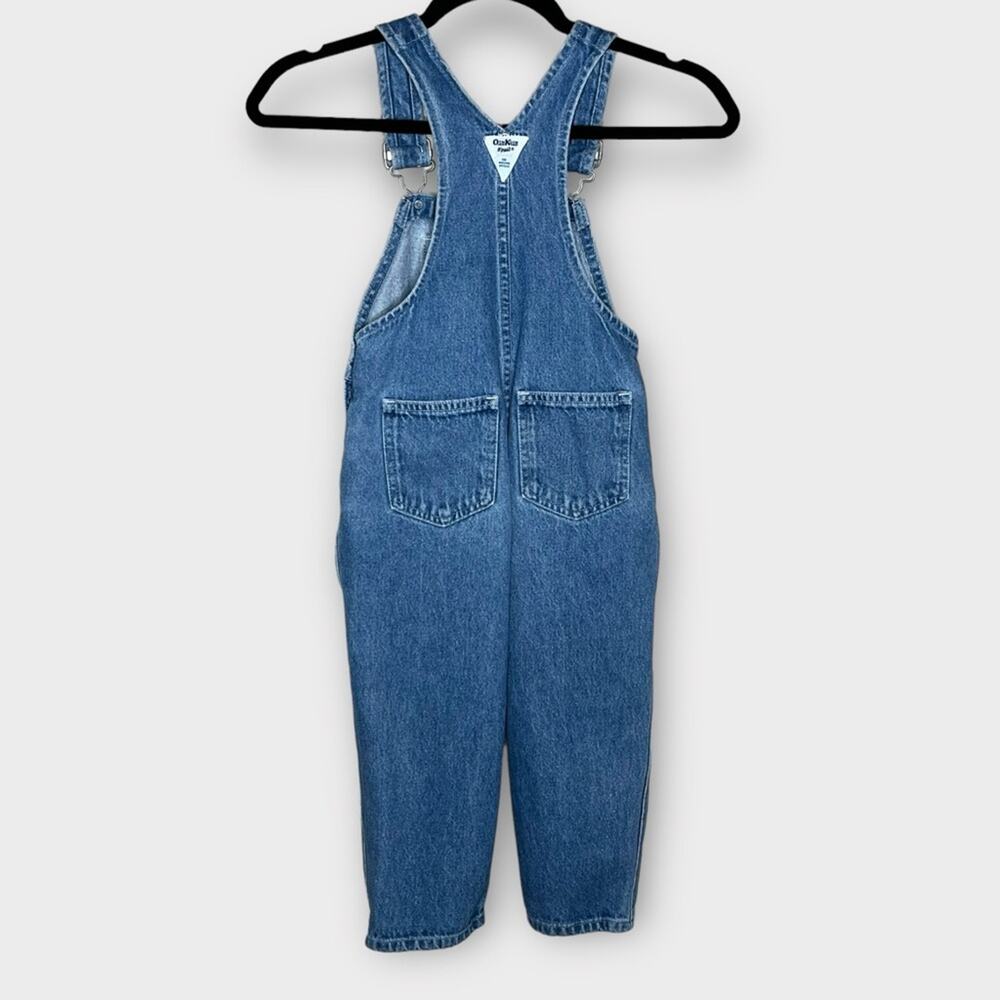 OSHKOSH B'GOSH Denim Overalls Kids Size 4 Classic Blue Vintage Style - Picture 3 of 5